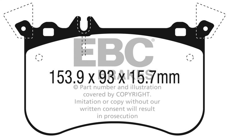 EBC 2014+ Mercedes - Benz CLA45 AMG 2.0L Turbo Redstuff Front Brake Pads Brake Pads - Performance