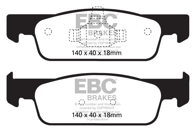 EBC 2016 - 2017 Smart Fortwo 0.9L Turbo Greenstuff Front Brake Pads Brake Pads - Performance