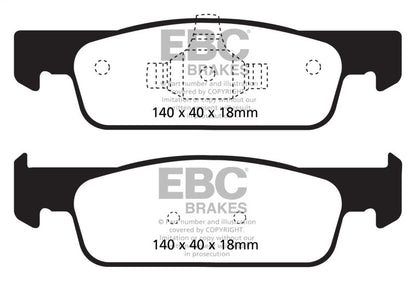 EBC 2016 - 2017 Smart Fortwo 0.9L Turbo Greenstuff Front Brake Pads Brake Pads - Performance