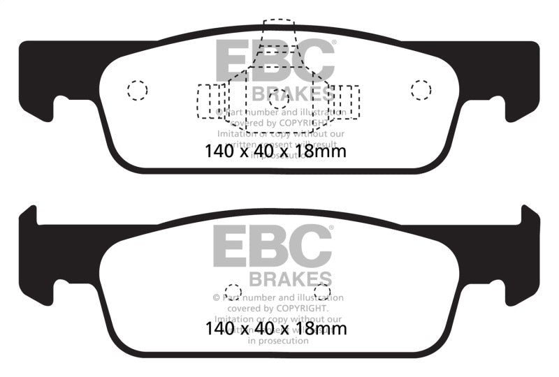 EBC 2016 - 2017 Smart Fortwo 0.9L Turbo Greenstuff Front Brake Pads Brake Pads - Performance