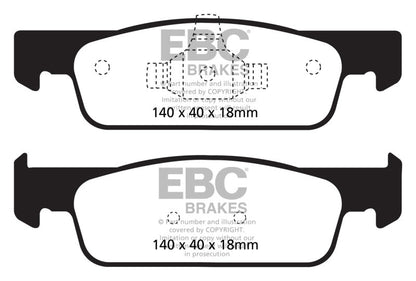 EBC 2016 - 2017 Smart Fortwo 0.9L Turbo Greenstuff Front Brake Pads Brake Pads - Performance