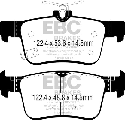 EBC 2016+ Honda Civic Coupe 1.5L Turbo Greenstuff Rear Brake Pads Brake Pads - Performance