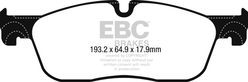 EBC 2016+ Jaguar F - Pace 2.0L TD (180) Redstuff Front Brake Pads Brake Pads - Performance