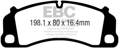 EBC 2016+ Porsche 911 (991/992) Carrera S 3.0TT (Cast Iron Rotor Only) Redstuff Front Brake Pads Brake Pads - Performance