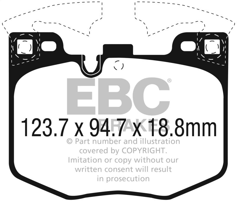EBC 2017+ BMW 530 2.0L Turbo (G30) Redstuff Front Brake Pads Brake Pads - Performance