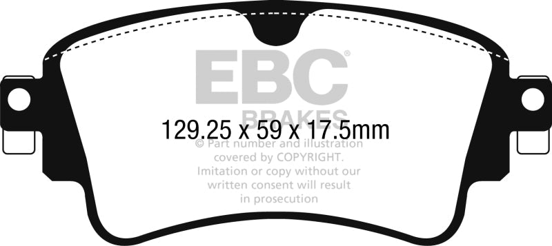 EBC 2018+ Audi A4 Allroad Quattro 2.0L Turbo Greenstuff Rear Brake Pads Brake Pads - Performance