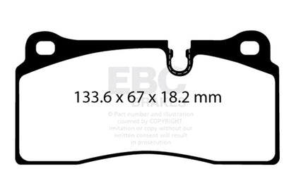 EBC 2018+ BMW M2 Competition 3.0TT Redstuff Rear Brake Pads Brake Pads - Performance