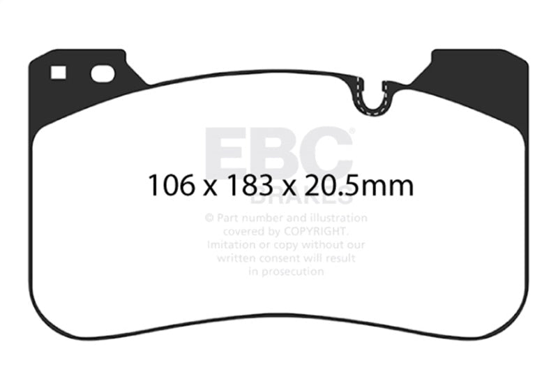 EBC 2018+ BMW M5 4.4TT (F90) Redstuff Front Brake Pads Brake Pads - Performance