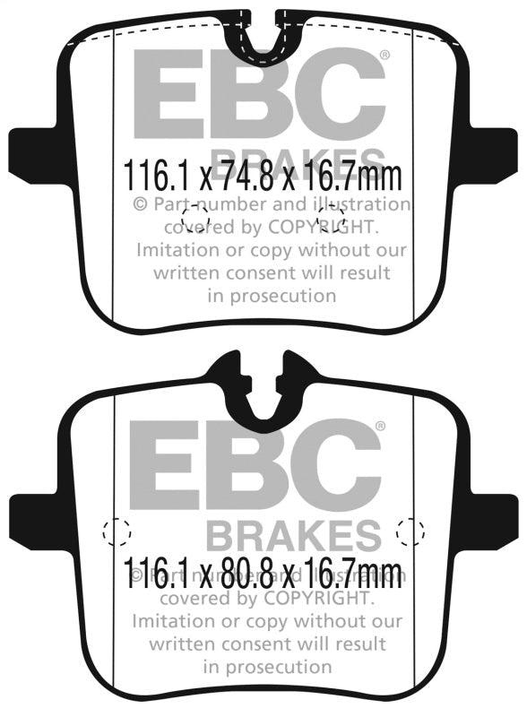 EBC 2018+ BMW M5 4.4TT (F90) Redstuff Rear Brake Pads Brake Pads - Performance
