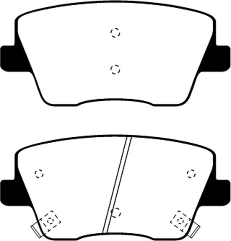 EBC 2019+ Hyundai Veloster (2nd Gen) 2.0L Turbo N Redstuff Rear Brake Pads Brake Pads - Performance