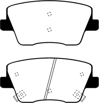 EBC 2019+ Hyundai Veloster (2nd Gen) 2.0L Turbo N Redstuff Rear Brake Pads Brake Pads - Performance