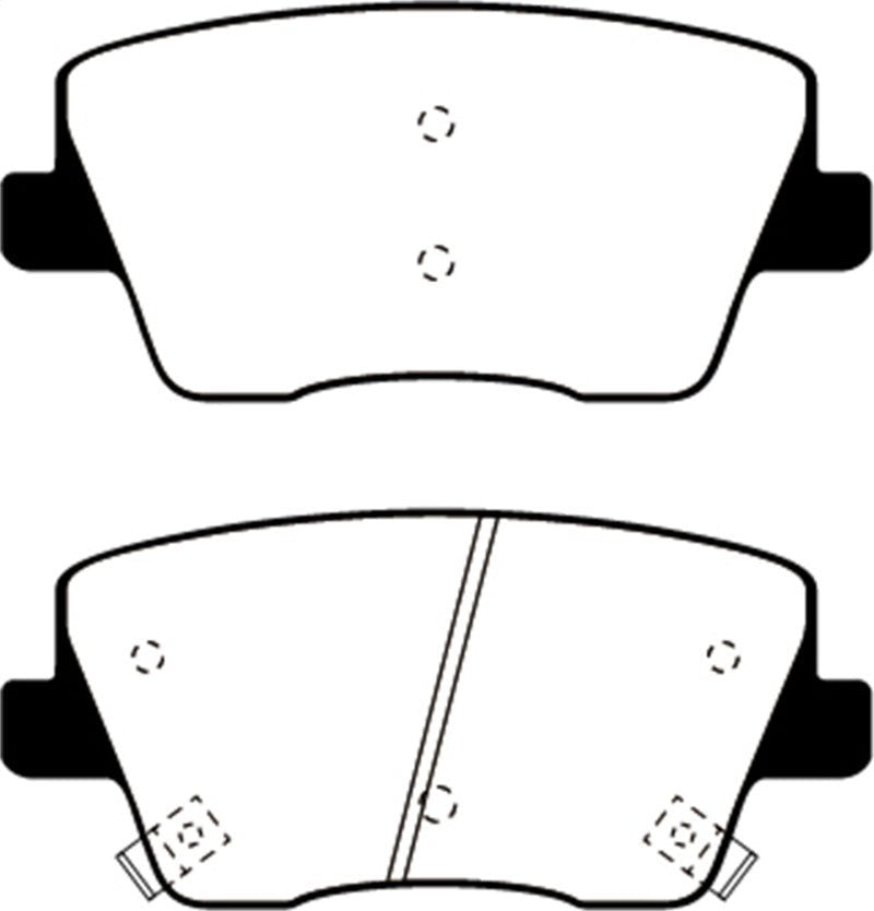 EBC 2019+ Hyundai Veloster (2nd Gen) 2.0L Turbo N Redstuff Rear Brake Pads Brake Pads - Performance