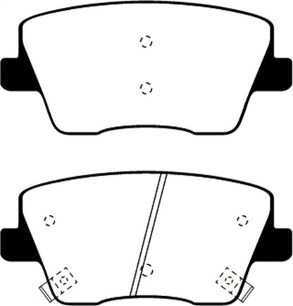 EBC 2019+ Hyundai Veloster (2nd Gen) 2.0L Turbo N Redstuff Rear Brake Pads Brake Pads - Performance