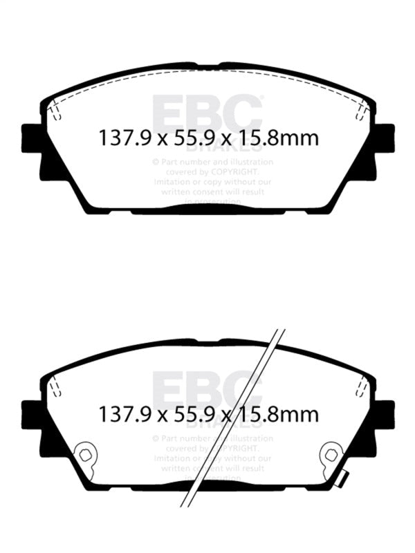 EBC 2019+ Mazda 3 (BP) 2.5L Redstuff Front Brake Pads Brake Pads - Performance
