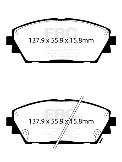 EBC 2019+ Mazda 3 (BP) 2.5L Redstuff Front Brake Pads Brake Pads - Performance