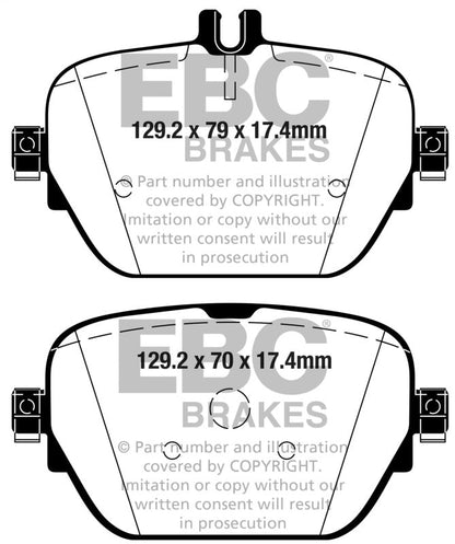 EBC 2019+ Mercedes - Benz CLS53 AMG (C257) 3.0L Turbo Redstuff Rear Brake Pads Brake Pads - Performance