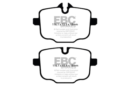 EBC 2021+ BMW M3/M4 3.0TT (G80/G82/G83 w/Cast Iron Rotors) Redstuff Rear Brake Pads Brake Pads - Performance