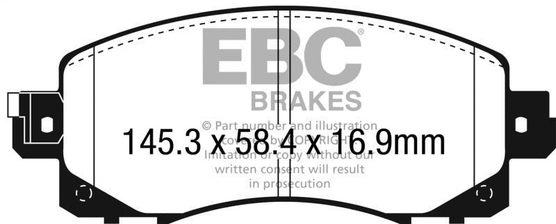 EBC 2022+ Subaru WRX 2.4T / 18 - 23 Subaru Crosstrek Redstuff Front Brake Pads Brake Pads - Performance