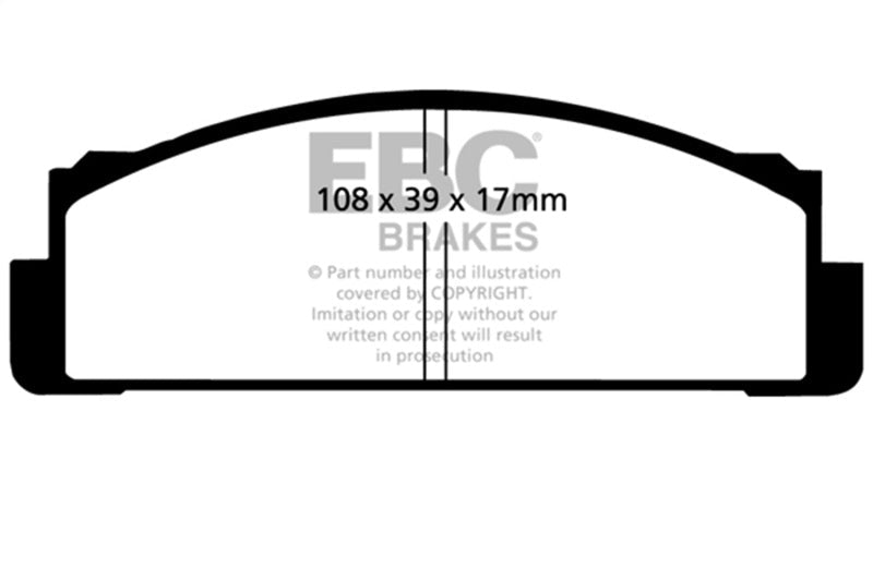 EBC 68 - 83 Fiat 124 1.6 Greenstuff Front Brake Pads Brake Pads - Performance