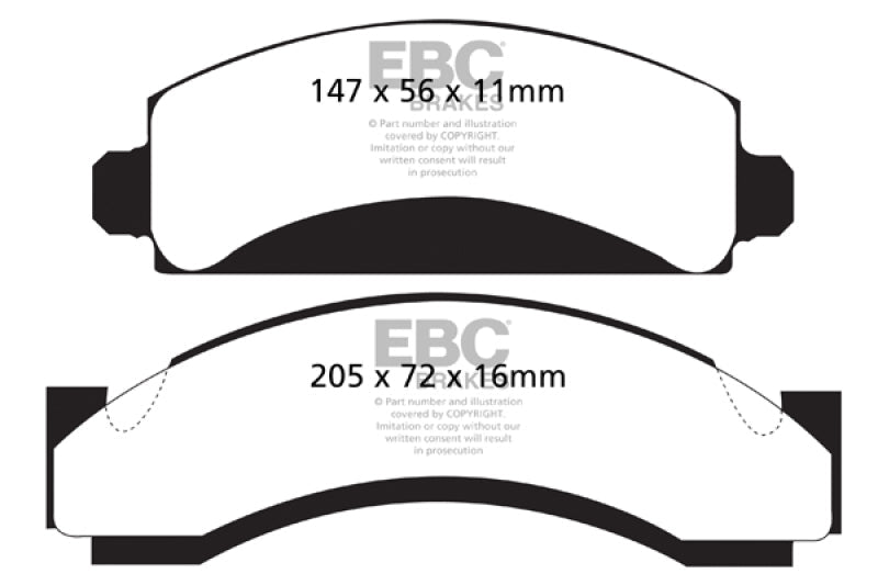 EBC 74 - 80 Chevrolet C30 (JB8) Yellowstuff Front Brake Pads Brake Pads - Performance