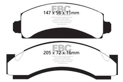 EBC 74 - 80 Chevrolet C30 (JB8) Yellowstuff Front Brake Pads Brake Pads - Performance