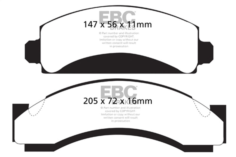 EBC 74 - 80 Chevrolet C30 (JB8) Yellowstuff Front Brake Pads Brake Pads - Performance