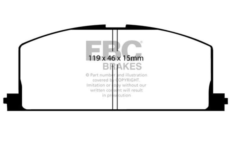 EBC 83 - 86 Toyota Camry 2.0 Redstuff Front Brake Pads Brake Pads - Performance