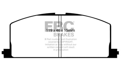 EBC 83 - 86 Toyota Camry 2.0 Redstuff Front Brake Pads Brake Pads - Performance