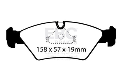 EBC 87 - 91 BMW M3 2.3 (E30) Redstuff Front Brake Pads Brake Pads - Performance