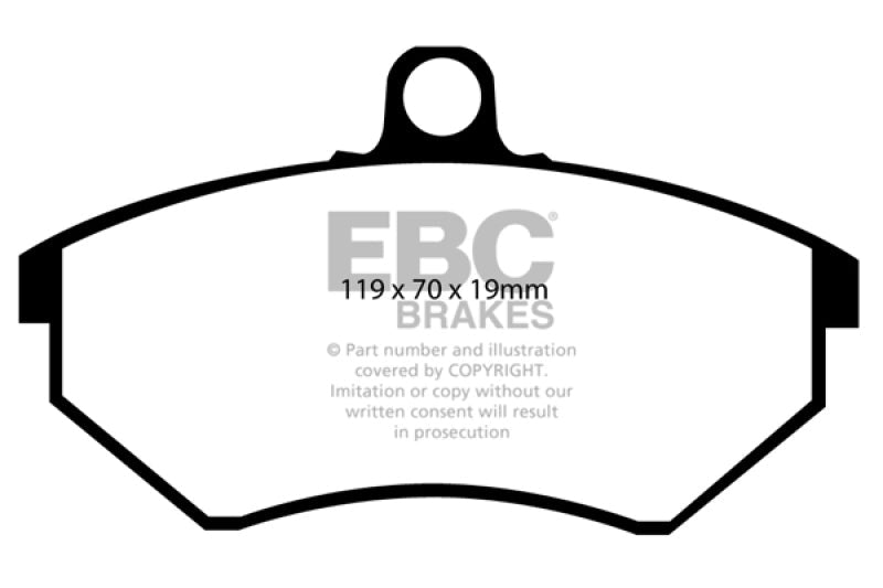 EBC 89 - 93 Volkswagen Corrado 1.8 Supercharged Redstuff Front Brake Pads Brake Pads - Performance