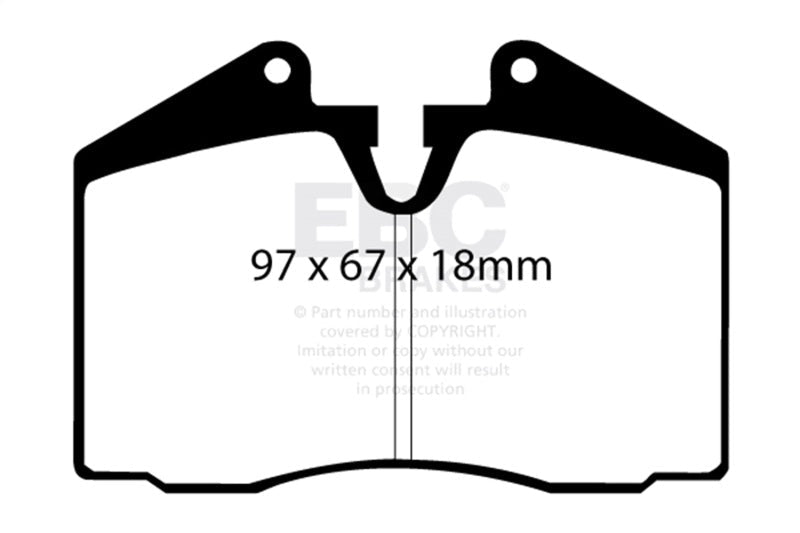 EBC 89 - 95 Ferrari 348 3.4 Redstuff Front/Rear Brake Pads (Axle Set Only) Brake Pads - Performance