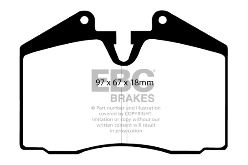 EBC 89 - 95 Ferrari 348 3.4 Redstuff Front/Rear Brake Pads (Axle Set Only) Brake Pads - Performance