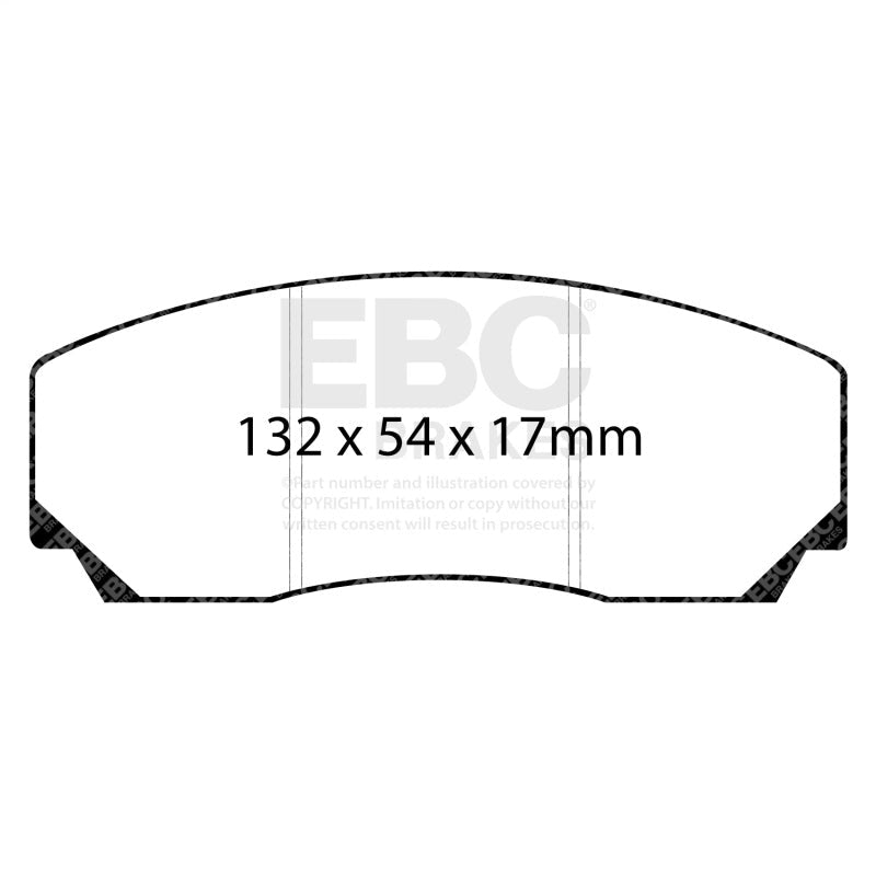 EBC 90 - 00 Aston Martin Vantage 5.3 (Twin Supercharged)(AP) Yellowstuff Front Brake Pads Brake Pads - Performance