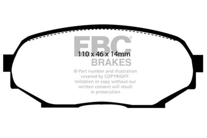 EBC 90 - 93 Geo Storm 1.6 Greenstuff Front Brake Pads Brake Pads - Performance