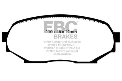 EBC 90 - 93 Geo Storm 1.6 Redstuff Front Brake Pads Brake Pads - Performance