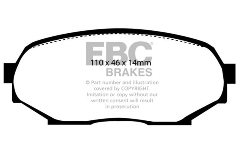 EBC 90 - 93 Geo Storm 1.6 Redstuff Front Brake Pads Brake Pads - Performance