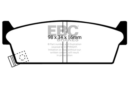 EBC 90 - 93 Infiniti M30 3.0 Redstuff Rear Brake Pads Brake Pads - Performance