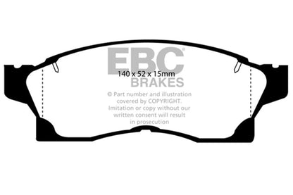 EBC 91 - 92 Toyota MR2 2.0 Turbo Redstuff Front Brake Pads Brake Pads - Performance