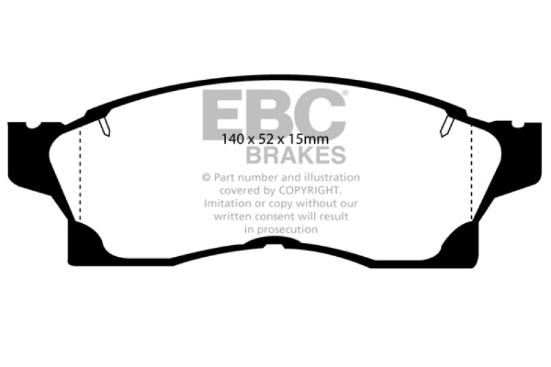 EBC 91 - 92 Toyota MR2 2.0 Turbo Redstuff Front Brake Pads Brake Pads - Performance
