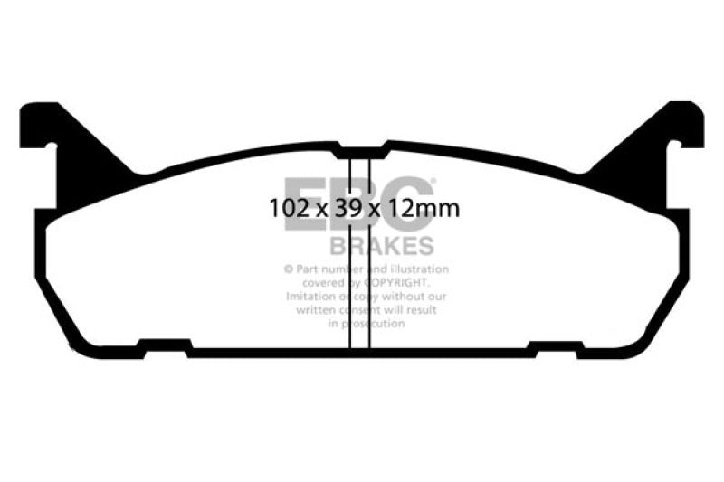 EBC 91 - 96 Ford Escort 1.8 Redstuff Rear Brake Pads Brake Pads - Performance