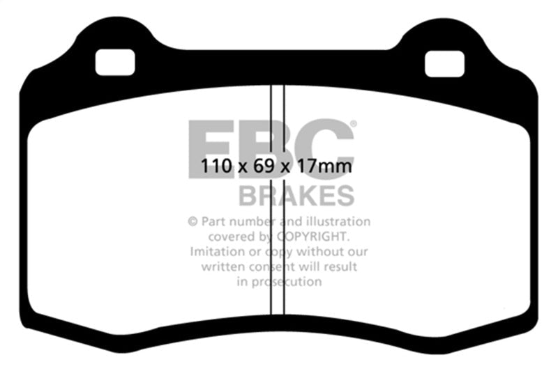EBC 92 - 00 Dodge Viper 8.0 Yellowstuff Front Brake Pads Brake Pads - Performance