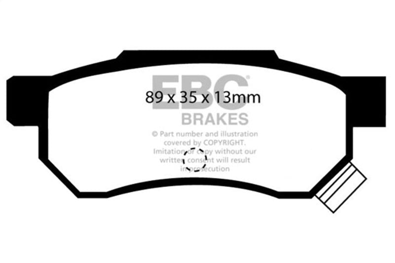 EBC 92 - 94 Acura Integra 1.7 Vtec Greenstuff Rear Brake Pads Brake Pads - Performance