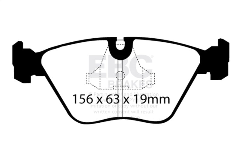 EBC 92 - 95 BMW M3 3.0 (E36) Redstuff Front Brake Pads Brake Pads - Performance