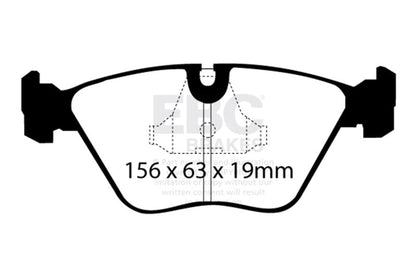 EBC 92 - 95 BMW M3 3.0 (E36) Redstuff Front Brake Pads Brake Pads - Performance