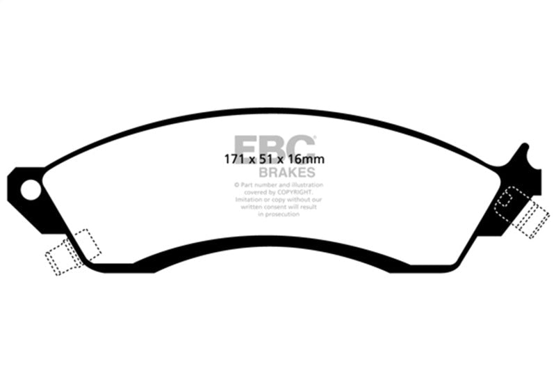 EBC 93 - 00 Aston Martin Virage 5.3 (PBR Caliper) Redstuff Front Brake Pads Brake Pads - Performance