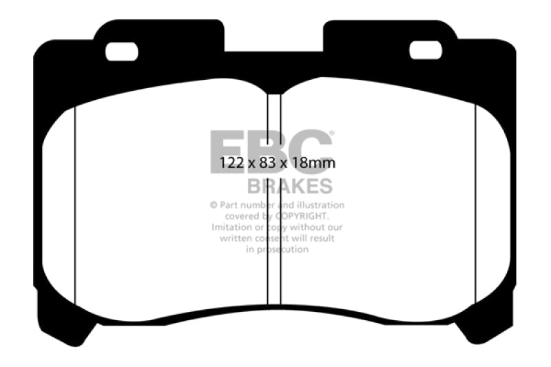 EBC 93 - 98 Toyota Supra 3.0 Twin Turbo Redstuff Front Brake Pads Brake Pads - Performance