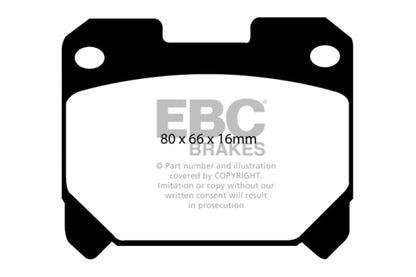 EBC 93 - 98 Toyota Supra 3.0 Twin Turbo Yellowstuff Rear Brake Pads Brake Pads - Performance