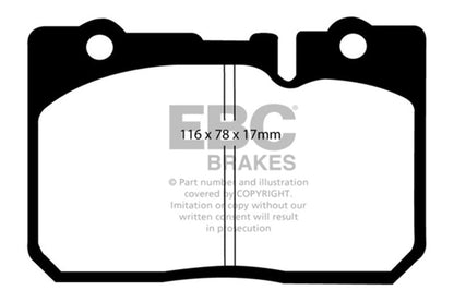EBC 95 - 00 Lexus LS400 4.0 Redstuff Front Brake Pads Brake Pads - Performance