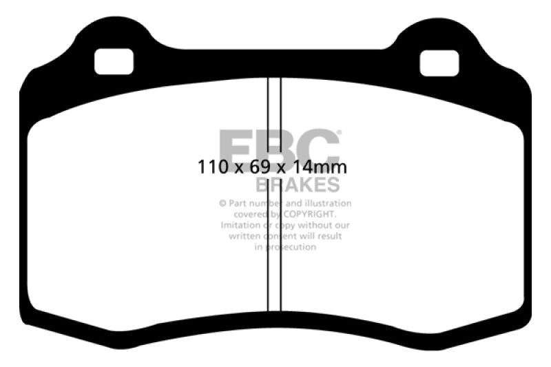 EBC 96 - 00 Lotus Esprit Turbo 2.0 Turbo GT3 Yellowstuff Rear Brake Pads Brake Pads - Performance