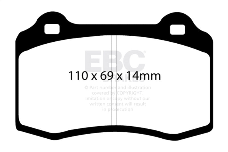 EBC 96 - 00 Lotus Esprit Turbo 2.0 Turbo GT3 Yellowstuff Rear Brake Pads Brake Pads - Performance